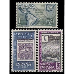 España Spain 2164/66 1973 V Centenario de la Imprenta MNH España Spain 2164/66 1973 V Centenario de la Imprenta MNH