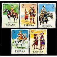 España Spain 2167/71 1974 Uniformes militares MNH