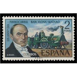 España Spain 2173 1974 Ferrocarril Barcelona Mataró 125 Anv MNH España Spain 2173 1974 Ferrocarril Barcelona Mataró 125 Anv MNH