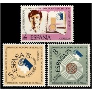 España Spain 2174/76 1974 Expo Mundial de Filatelia España 75 y Año Internacional de la Filatelia Juvenil MNH