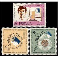 España Spain 2174/76 1974 Expo Mundial de Filatelia España 75 y Año Internacional de la Filatelia Juvenil MNH