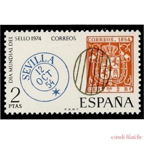 España Spain 2179 1974 Día Mundial del Sello MNH