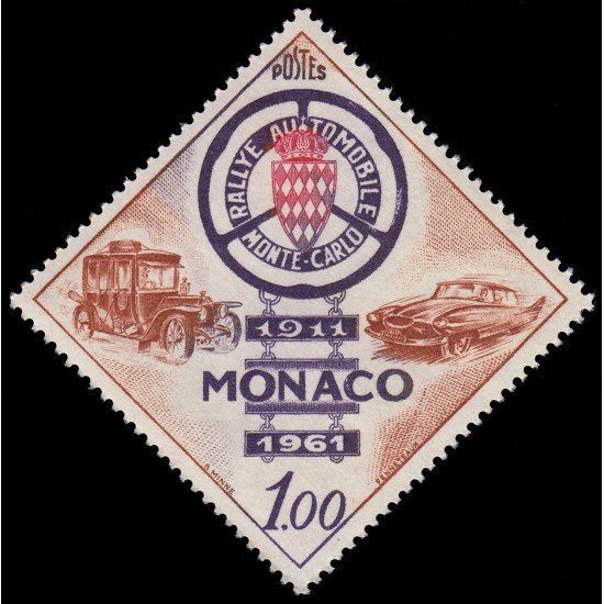 Monaco 555 1961 50 aniv. rally de Monte-Carlo MNH