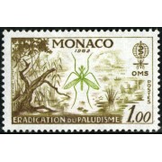 FAU5/S  Monaco  Nº 579  1962   Erradicación del paludismo Lujo