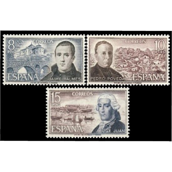 España Spain 2180/82 1974 Personajes Españoles MNH