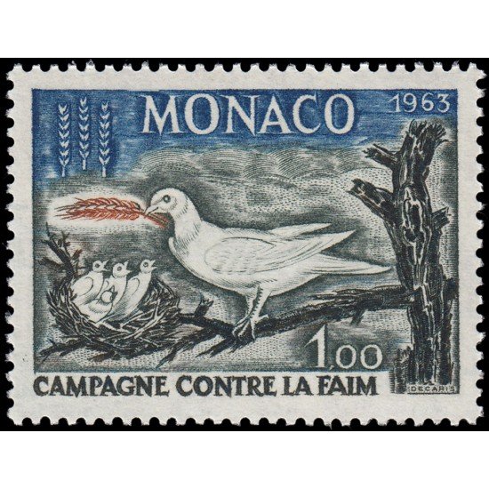 Monaco 611 1963 Campaña mundial contra el hambre MNH Monaco 611 1963 Campaña mundial contra el hambre MNH