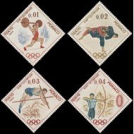 Monaco 654/57 1964 JJOO de Tokyo Disciplinas MNH