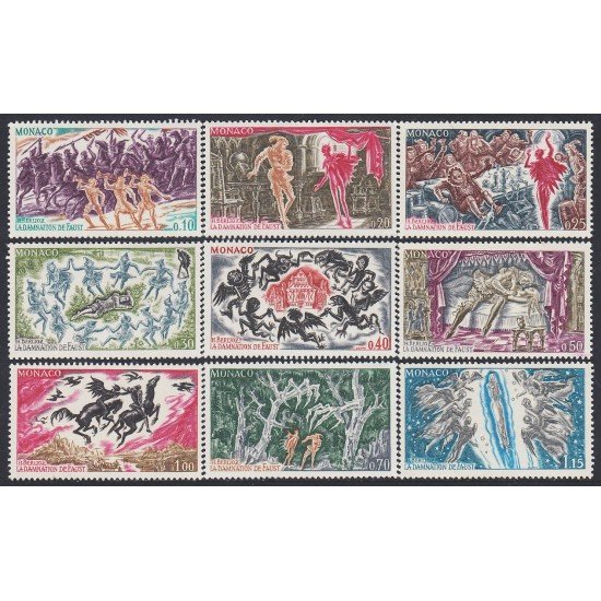 Monaco 779/87 1969 100º Aniversario de la muerte del compositor Hector Berlioz MNH Monaco 779/87 1969 100º Aniversario de la muerte del compositor Hector Berlioz MNH
