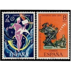 España Spain 2211/12 1974 Centenario de la Unión Postal Universal MNH España Spain 2211/12 1974 Centenario de la Unión Postal Universal MNH