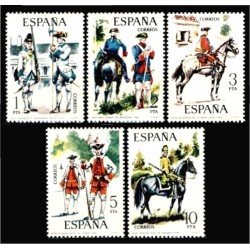 España Spain 2236/40 1975 Uniformes Militares MNH España Spain 2236/40 1975 Uniformes Militares MNH