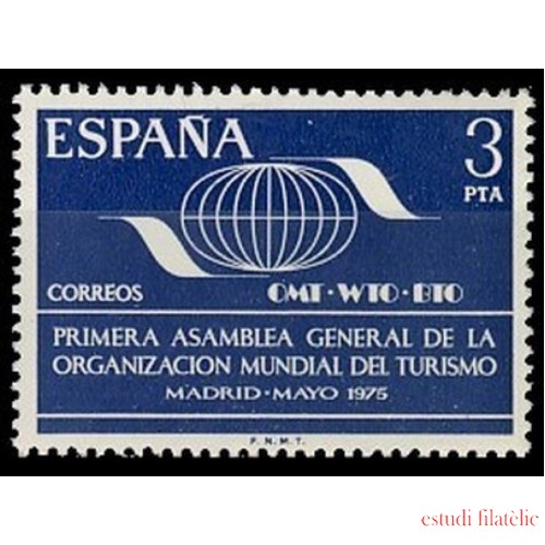 España Spain 2262 1975 Primera Asamblea general de la Organización mundial de Turismo MNH
