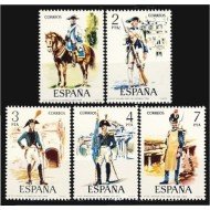 España Spain 2277/81 1975 Uniformes militares MNH
