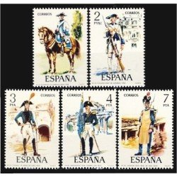 España Spain 2277/81 1975 Uniformes militares MNH España Spain 2277/81 1975 Uniformes militares MNH