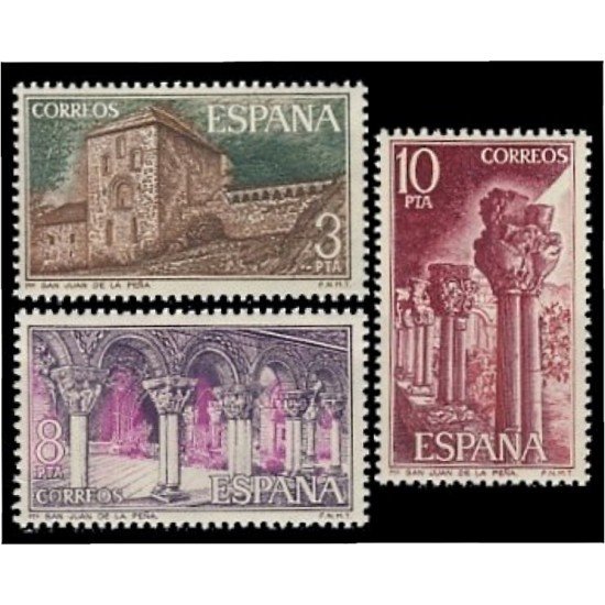 España Spain 2297/99 1975 Monasterio San Juan de la Peña MNH España Spain 2297/99 1975 Monasterio San Juan de la Peña MNH