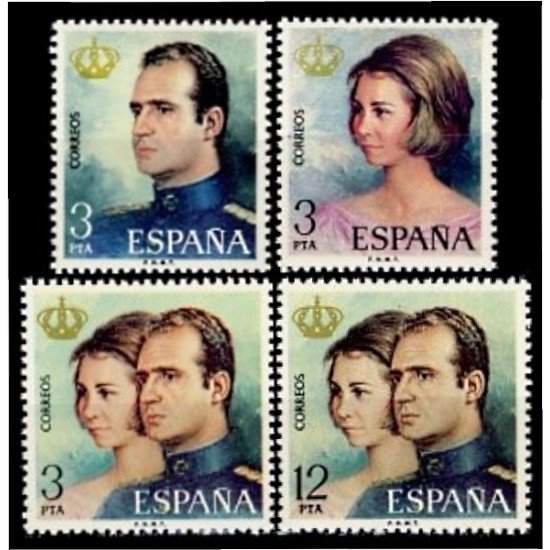 España Spain 2302/05 1975 Juan Carlos I y Doña Sofia Reyes de España MNH España Spain 2302/05 1975 Juan Carlos I y Doña Sofia Reyes de España MNH