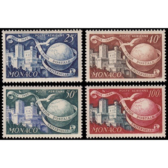 Monaco A 45/48 1949 1950 5 Centenario del UPU MNH