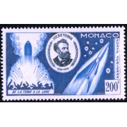 AST/S Monaco Nº A 60 1955  50º Aniv. muerte de Julio Verne De la tierra a la luna MNH