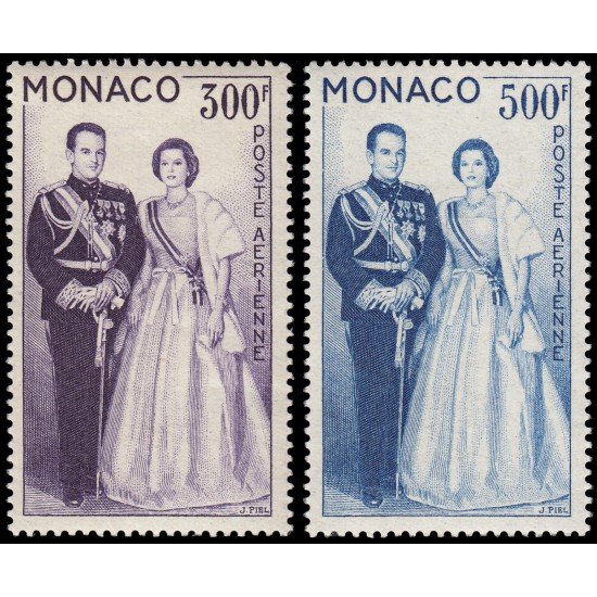 Monaco A 71/72 1959 Pareja Principesca MNH