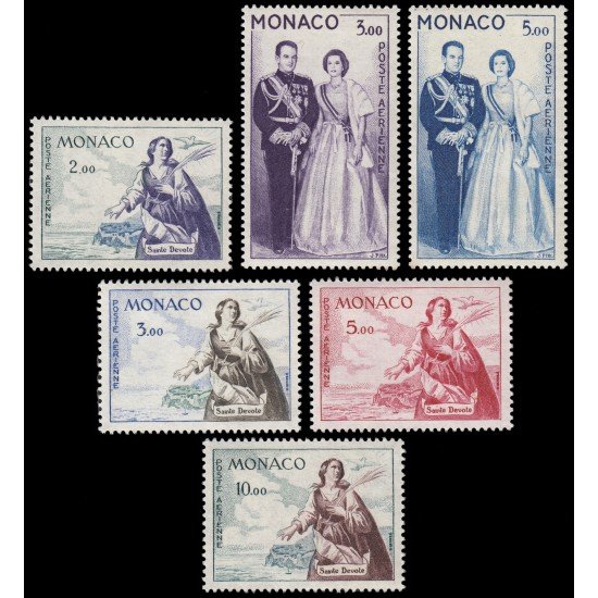Monaco A 73/78 1960-1961 Santa Devota Príncipes MNH