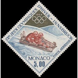 Monaco A 83 1964 JJOO de Invierno Innsbruck Bobsleigh MNH Monaco A 83 1964 JJOO de Invierno Innsbruck Bobsleigh MNH