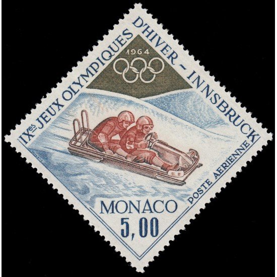 Monaco A 83 1964 JJOO de Invierno Innsbruck Bobsleigh MNH Monaco A 83 1964 JJOO de Invierno Innsbruck Bobsleigh MNH