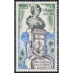 Monaco A 93 1969 Cent. Compositor H. Berlioz Busto MNH Monaco A 93 1969 Cent. Compositor H. Berlioz Busto MNH
