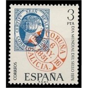 España Spain 2318 1976 Día mundial del sello MNH