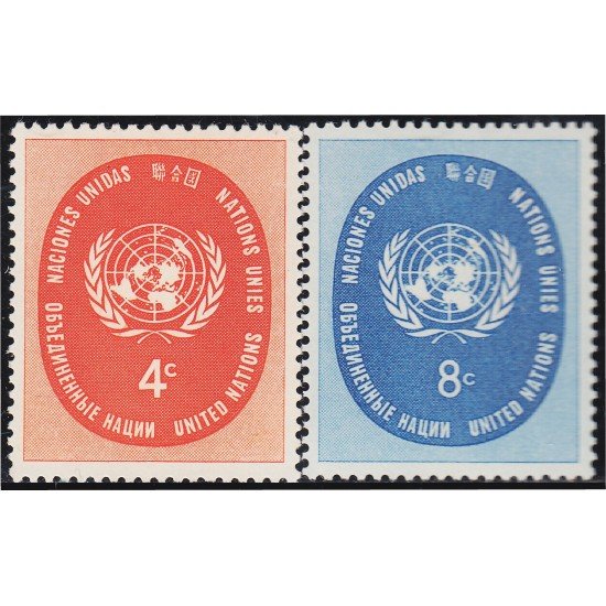 Naciones Unidas New York 60/61 1958 Serie Sello de la ONU MNH