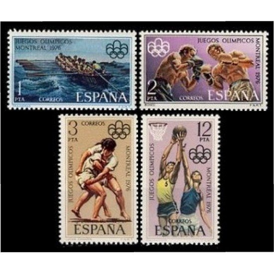 España Spain 2340/43 1976 XXI Juegos Olímpicos en Montreal MNH España Spain 2340/43 1976 XXI Juegos Olímpicos en Montreal MNH