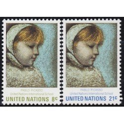 Naciones Unidas New York 217/18 1971 Escuela internacional de la ONU Cuadro de Picasso MNH Naciones Unidas New York 217/18 1971 Escuela internacional de la ONU Cuadro de Picasso MNH