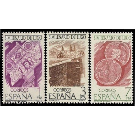 España Spain 2356/58 1976 Bimilenario de Lugo MNH España Spain 2356/58 1976 Bimilenario de Lugo MNH