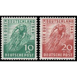 Alemania Bizona 74/75 1949 Vuelta ciclista a Alemania Ciclista MNH Alemania Bizona 74/75 1949 Vuelta ciclista a Alemania Ciclista MNH