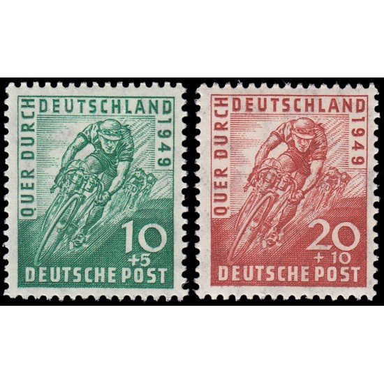 Alemania Bizona 74/75 1949  Vuelta ciclista a Alemania Ciclista MNH