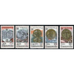 VAR2/S Checoslovaquia Czechoslovakia Nº 2258/62 1978 Exp.filatélica inter. Praga Monedas Lujo VAR2/S Checoslovaquia Czechoslovakia Nº 2258/62 1978 Exp.filatélica inter. Praga Monedas Lujo