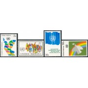 FAU3 Naciones Unidas  New York  Nº 259/62  1976 Serie Símbolos de la ONU Lujo