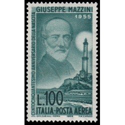 Italia Italy Aéreo 135 1955 150º Aniv. del nacimiento del patriota G. Mazzini MNH