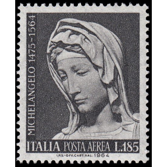 Italia Italy Aéreo 143 1964 4º Centenario de la muerte de Miguel Angel Virgen MNH