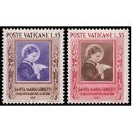 Vaticano 174/75 1953 50º Aniv. del martirio de Sta. Mª Goretti MNH