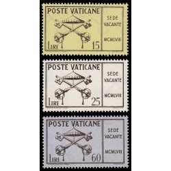 Vaticano 265/67 1958 Sede vacante Llaves MNH Vaticano 265/67 1958 Sede vacante Llaves MNH