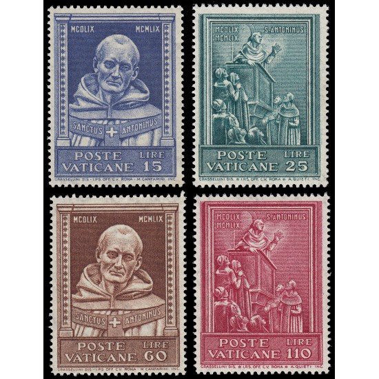 REL/S Vaticano 289/92 1960 5º Centenario de la muerte St. Antonin MNH REL/S Vaticano 289/92 1960 5º Centenario de la muerte St. Antonin MNH