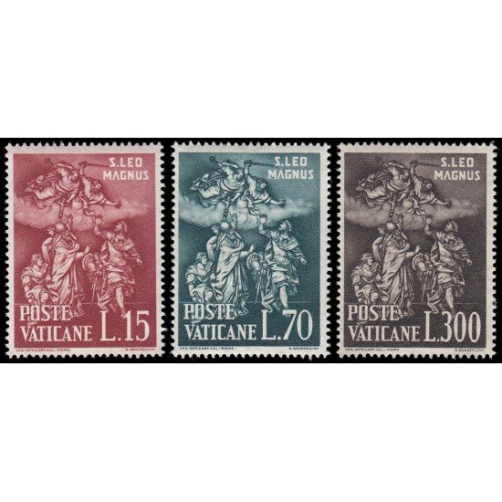 REL/S Vaticano 319/21 1961 15 Centenario de la muerte del papa St. León el Grande MNH
