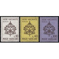 REL/S Vaticano 380/82 1963  Sede vacante MNH