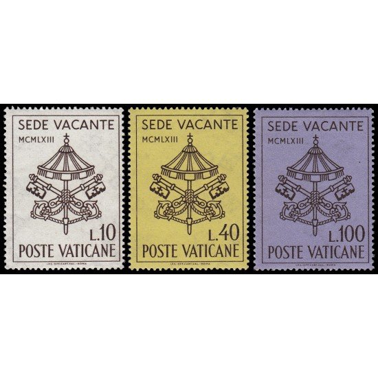 REL/S Vaticano 380/82 1963  Sede vacante MNH