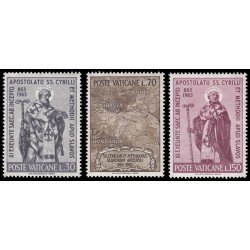 REL/S Vaticano 387/89 1963 1100 aniv. del apostolado de St. Cirilo MNH REL/S Vaticano 387/89 1963 1100 aniv. del apostolado de St. Cirilo MNH