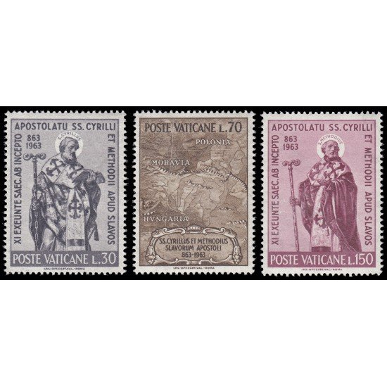 REL/S Vaticano 387/89 1963  1100 aniv. del apostolado de St. Cirilo MNH