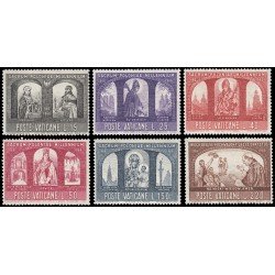 Vaticano 451/56 1966 Milenario del cristianismo en Polonia MNH Vaticano 451/56 1966 Milenario del cristianismo en Polonia MNH