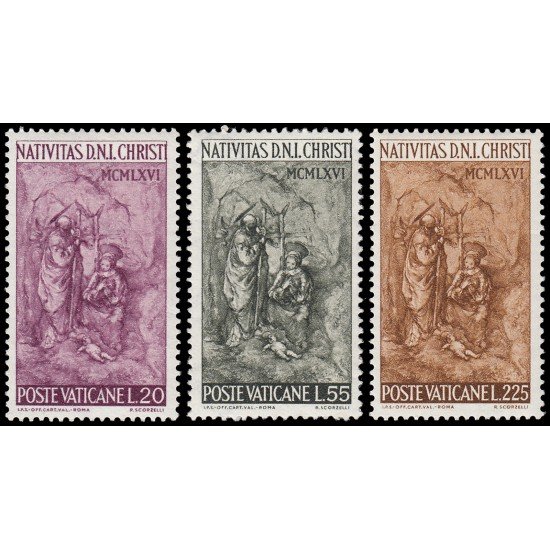 REL/S Vaticano 463/65 1966 Navidad MNH REL/S Vaticano 463/65 1966 Navidad MNH
