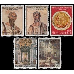 REL/S Vaticano 466/70 1967 19 Centenario de la muerte de St. Pedro y St- Pablo MNH REL/S Vaticano 466/70 1967 19 Centenario de la muerte de St. Pedro y St- Pablo MNH