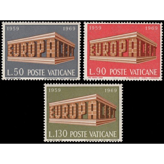 REL/S Vaticano 488/90 1969 Europa MNH