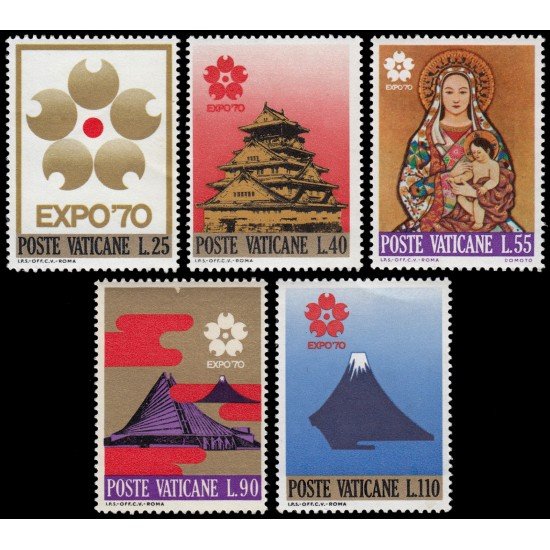 REL/S Vaticano 497/01 1070  Exposición universal de Osaka MNH